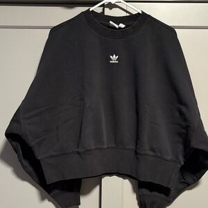 Adidas adicolor essentials fleece cropped sweatshirt-  Black